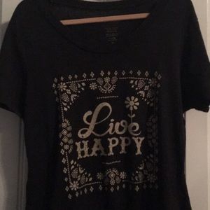 Live happy t shirt small